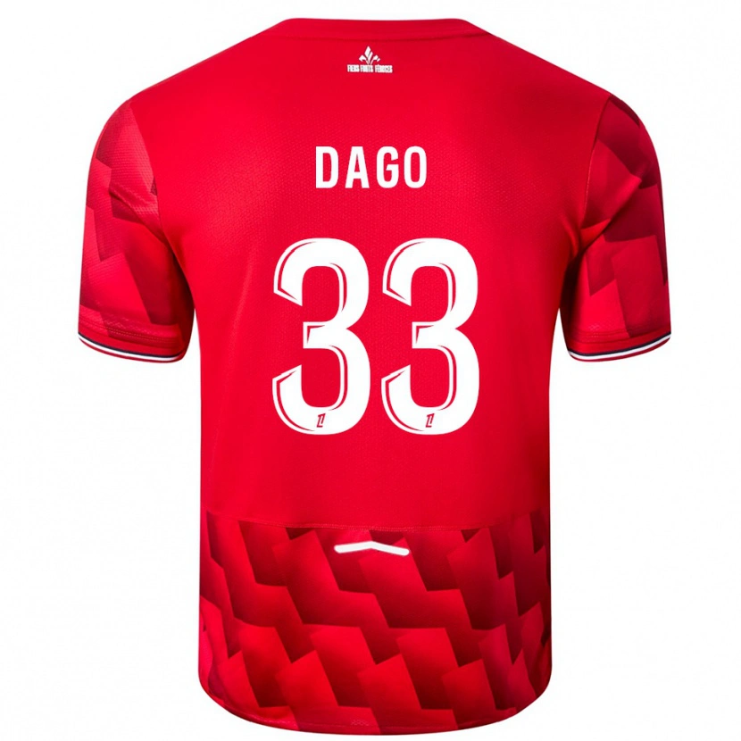 Danxen Kinder Trévis Dago #33 Rot Weiß Heimtrikot Trikot 2025/26 T-Shirt Österreich