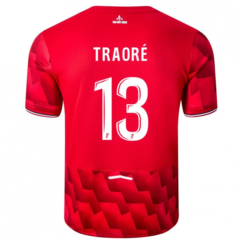 Danxen Kinder Yéli Traoré #13 Rot Weiß Heimtrikot Trikot 2025/26 T-Shirt Österreich