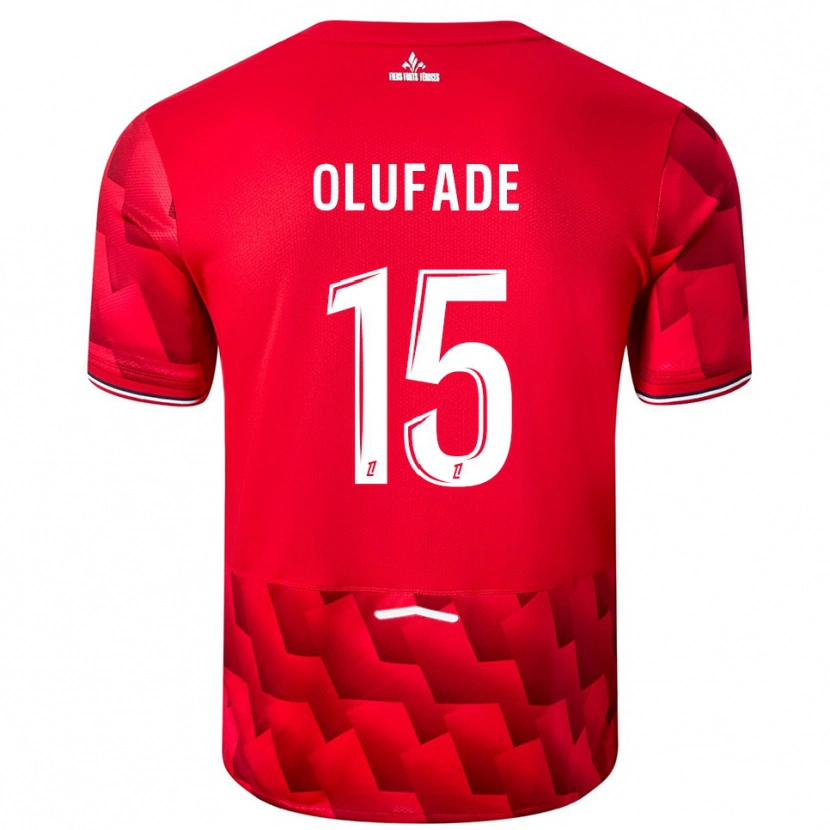 Danxen Kinder Kingsley Olufade #15 Rot Weiß Heimtrikot Trikot 2025/26 T-Shirt Österreich