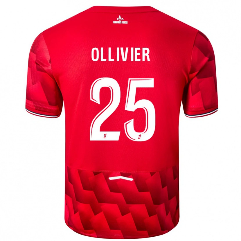 Danxen Kinder Agathe Ollivier #25 Rot Weiß Heimtrikot Trikot 2025/26 T-Shirt Österreich
