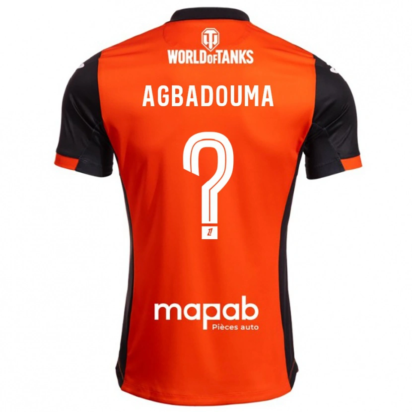 Danxen Kinder Mathys Agbadouma #0 Schwarz Orange Heimtrikot Trikot 2025/26 T-Shirt Österreich