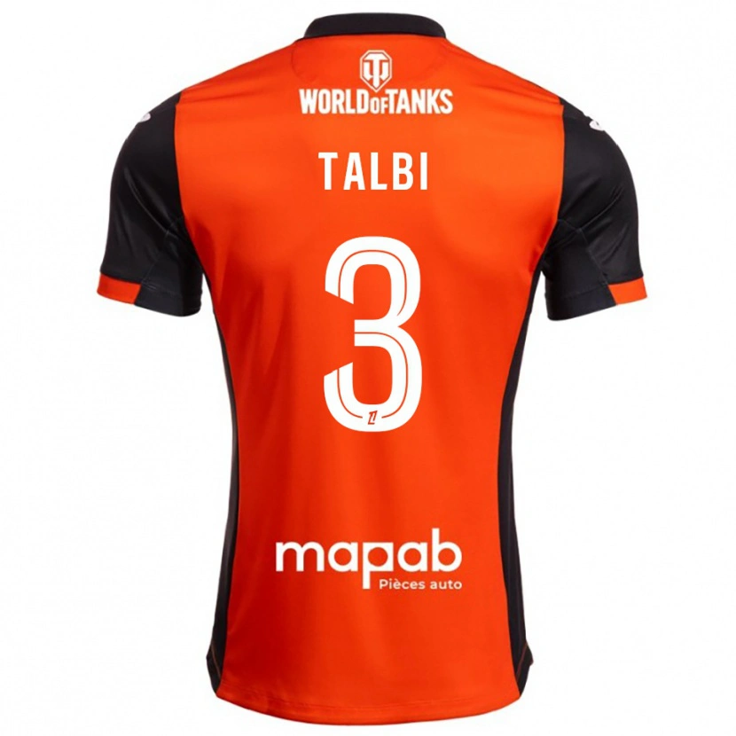 Danxen Kinder Montassar Talbi #3 Schwarz Orange Heimtrikot Trikot 2025/26 T-Shirt Österreich