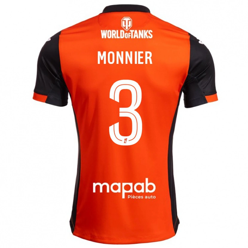 Danxen Kinder Isaac Monnier #3 Schwarz Orange Heimtrikot Trikot 2025/26 T-Shirt Österreich