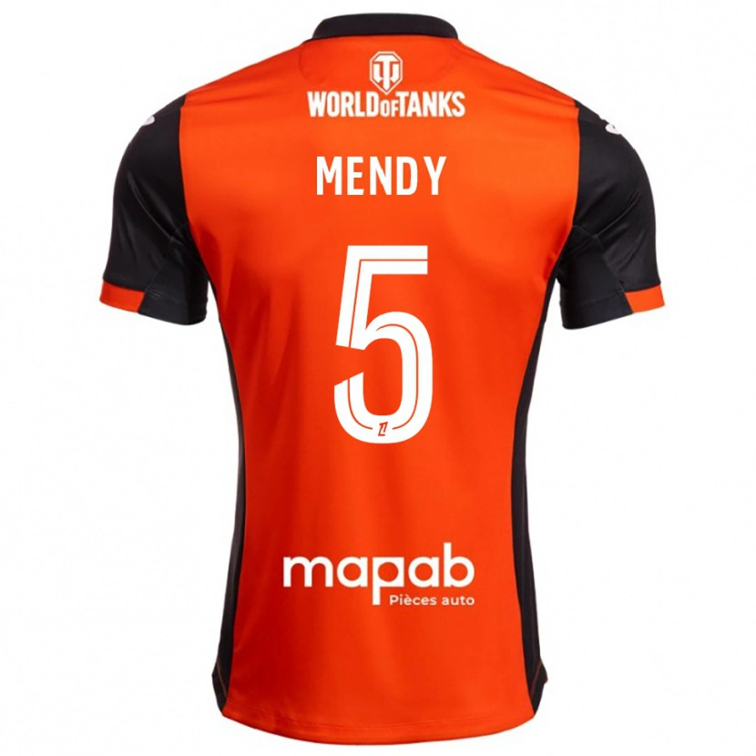 Danxen Kinder Benjamin Mendy #5 Schwarz Orange Heimtrikot Trikot 2025/26 T-Shirt Österreich