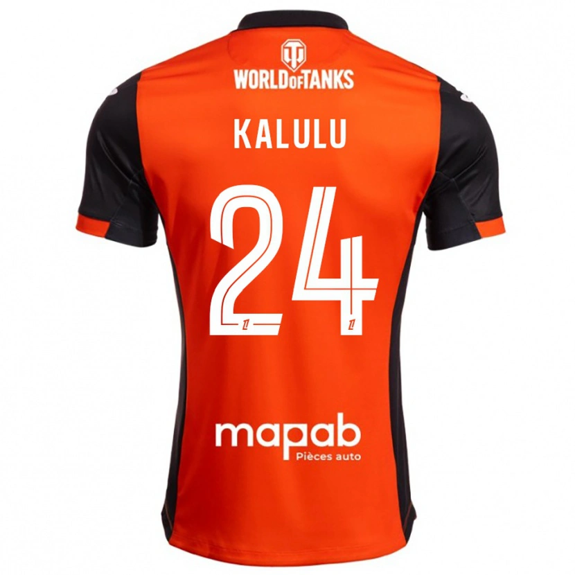 Danxen Kinder Gédéon Kalulu #24 Schwarz Orange Heimtrikot Trikot 2025/26 T-Shirt Österreich