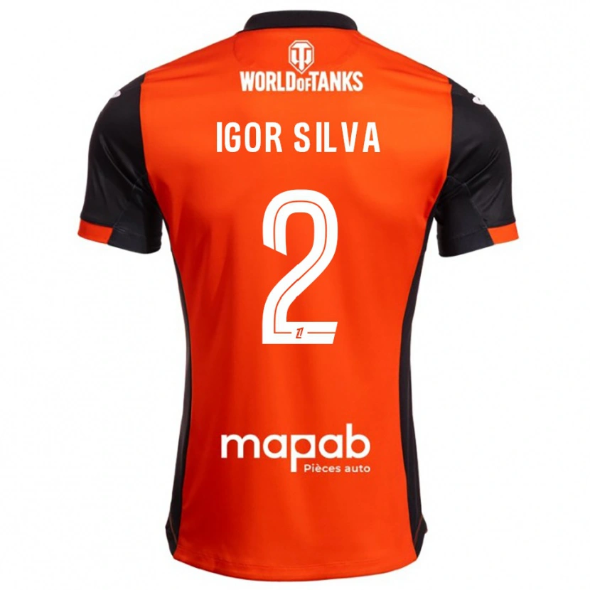 Danxen Kinder Igor Silva #2 Schwarz Orange Heimtrikot Trikot 2025/26 T-Shirt Österreich
