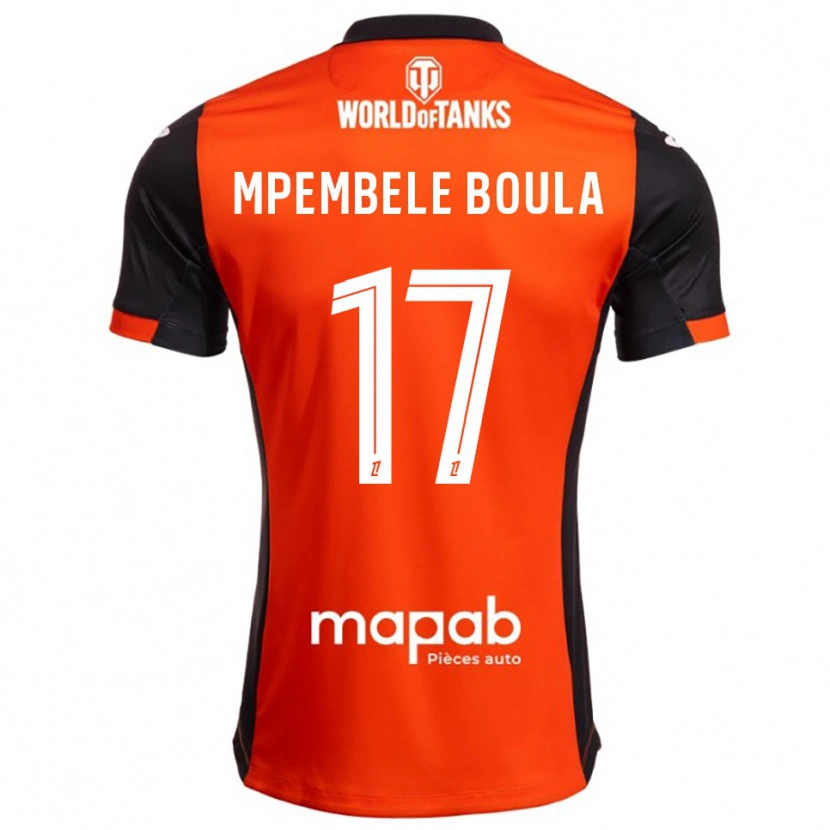 Danxen Kinder Exaucé Mpembele Boula #17 Schwarz Orange Heimtrikot Trikot 2025/26 T-Shirt Österreich