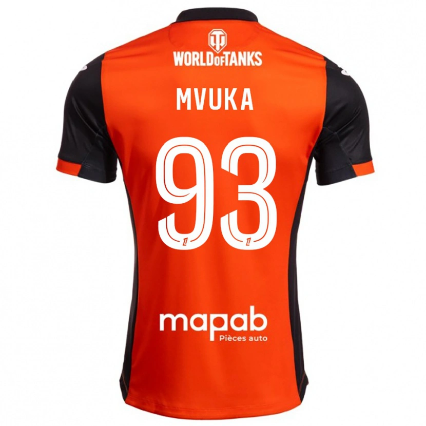 Danxen Kinder Joel Mvuka #93 Schwarz Orange Heimtrikot Trikot 2025/26 T-Shirt Österreich