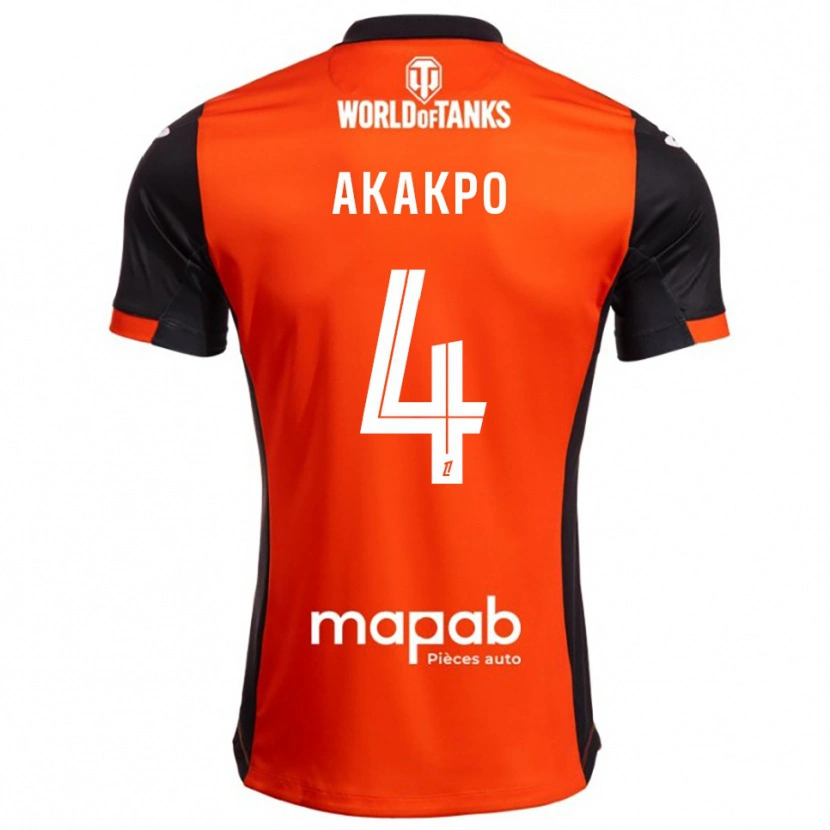 Danxen Kinder Izak Akakpo #4 Schwarz Orange Heimtrikot Trikot 2025/26 T-Shirt Österreich