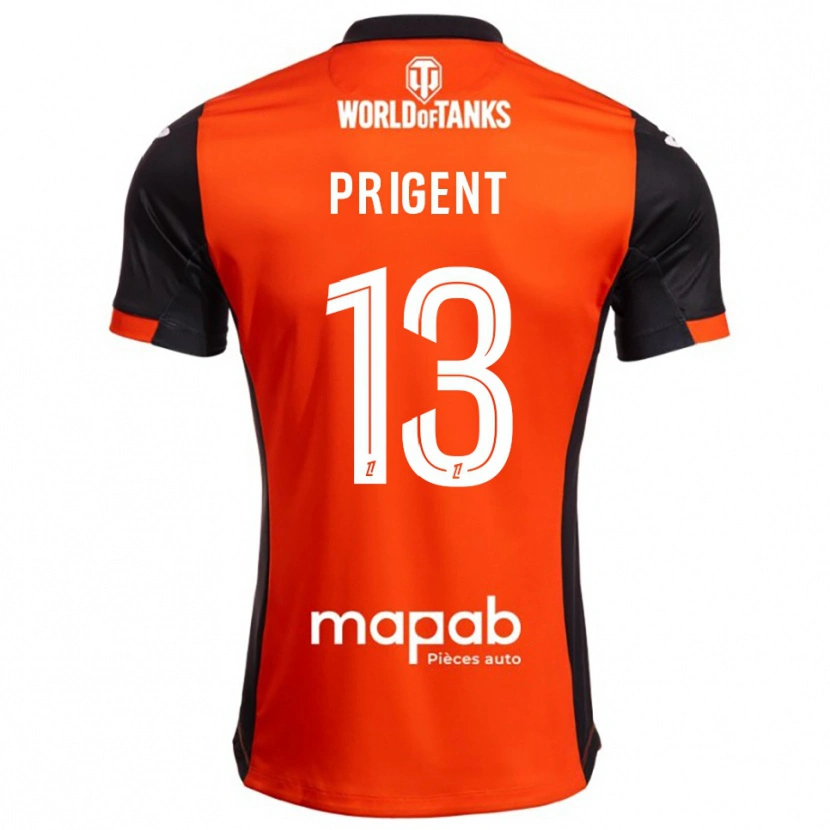 Danxen Kinder Matéo Prigent #13 Schwarz Orange Heimtrikot Trikot 2025/26 T-Shirt Österreich