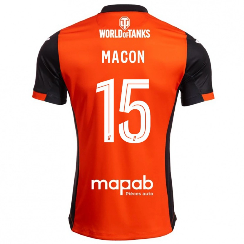 Danxen Kinder Baptiste Macon #15 Schwarz Orange Heimtrikot Trikot 2025/26 T-Shirt Österreich