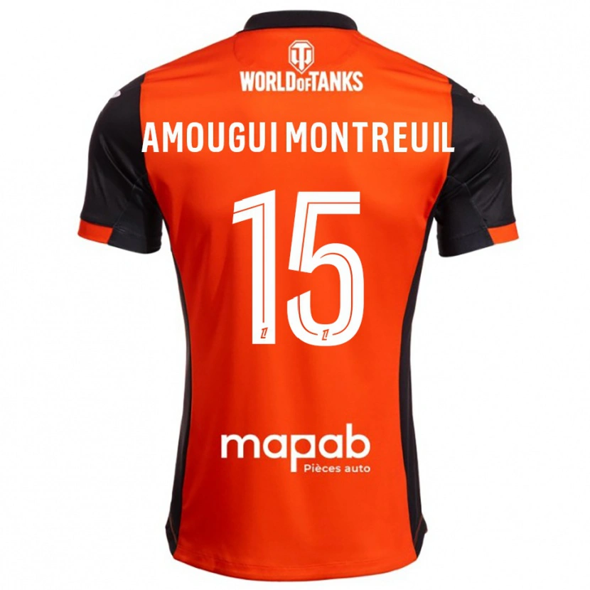 Danxen Kinder Maceo Amougui Montreuil #15 Schwarz Orange Heimtrikot Trikot 2025/26 T-Shirt Österreich