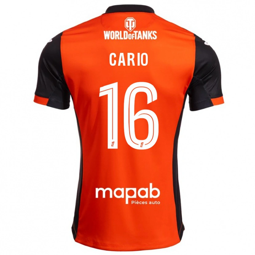 Danxen Kinder Anthony Cario #16 Schwarz Orange Heimtrikot Trikot 2025/26 T-Shirt Österreich