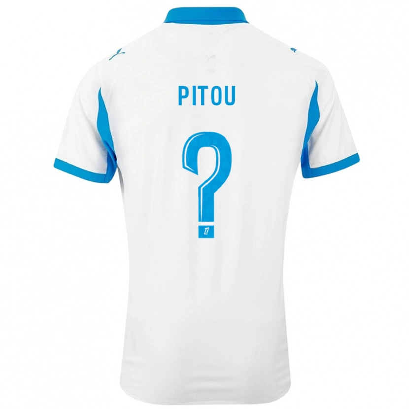 Danxen Kinder Jonathan Pitou #0 Weiß Himmelblau Heimtrikot Trikot 2025/26 T-Shirt Österreich