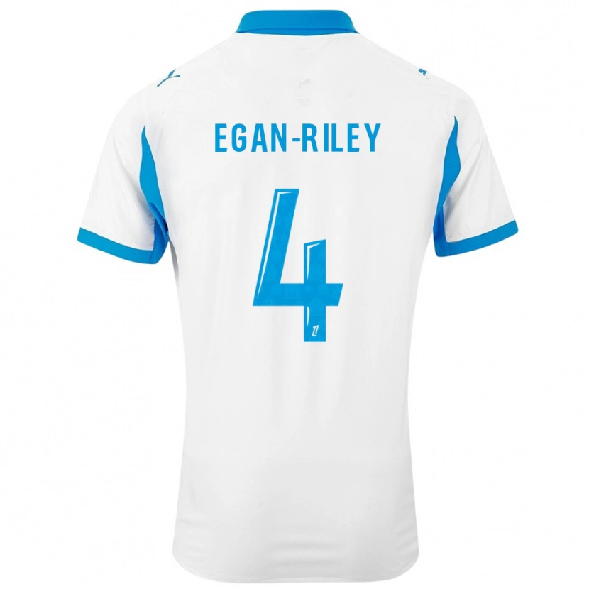 Danxen Kinder Cj Egan-Riley #4 Weiß Himmelblau Heimtrikot Trikot 2025/26 T-Shirt Österreich