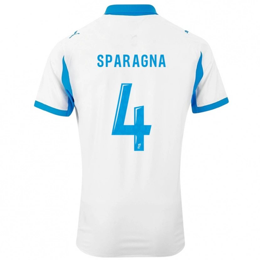 Danxen Kinder Stéphane Sparagna #4 Weiß Himmelblau Heimtrikot Trikot 2025/26 T-Shirt Österreich