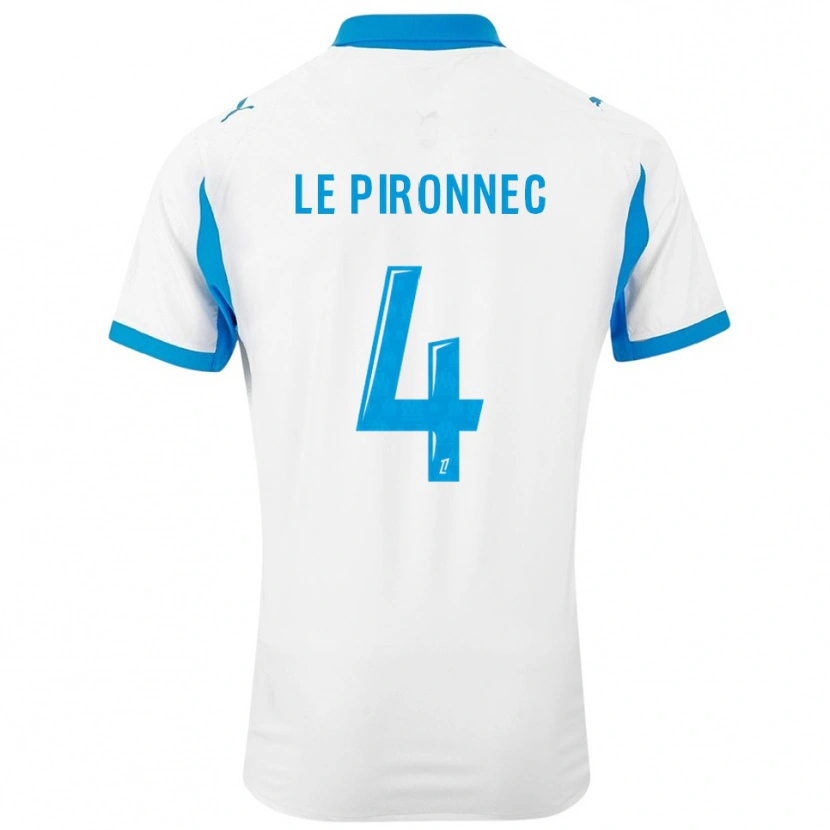 Danxen Kinder Kélian Le Pironnec #4 Weiß Himmelblau Heimtrikot Trikot 2025/26 T-Shirt Österreich