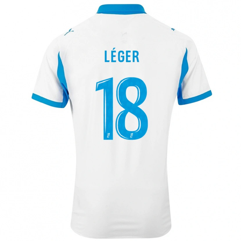 Danxen Kinder Marie-Charlotte Léger #18 Weiß Himmelblau Heimtrikot Trikot 2025/26 T-Shirt Österreich