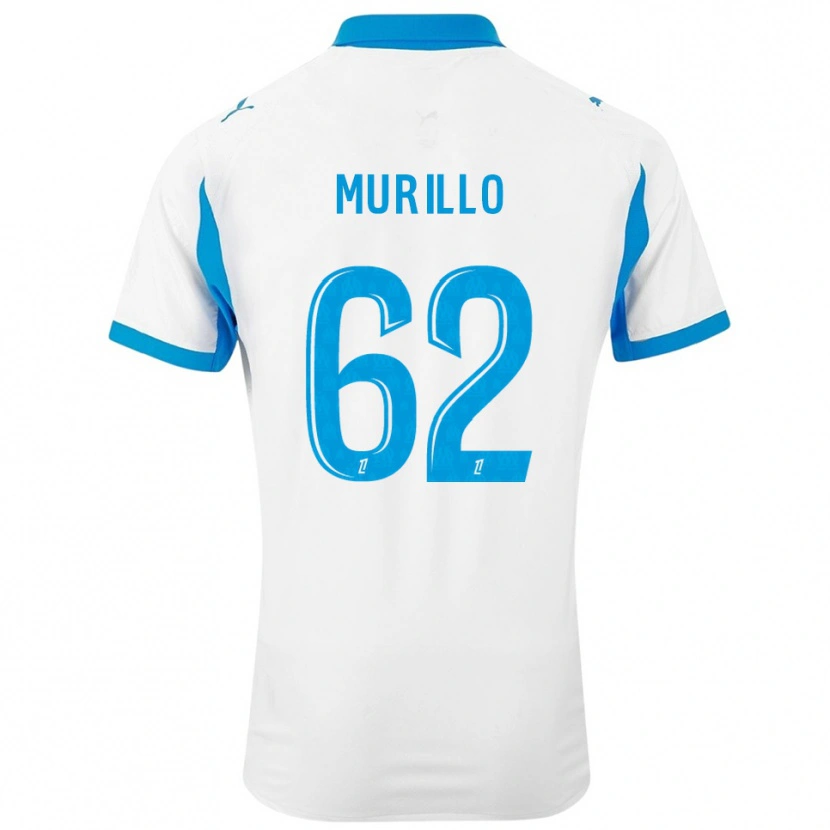 Danxen Kinder Amir Murillo #62 Weiß Himmelblau Heimtrikot Trikot 2025/26 T-Shirt Österreich