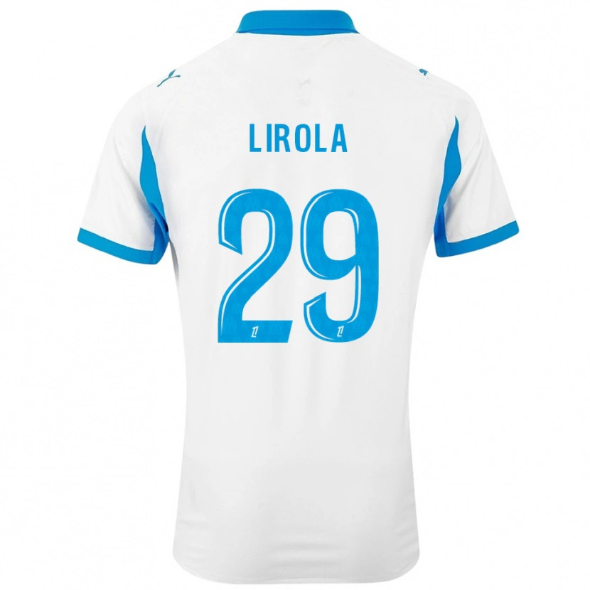 Danxen Kinder Pol Lirola #29 Weiß Himmelblau Heimtrikot Trikot 2025/26 T-Shirt Österreich