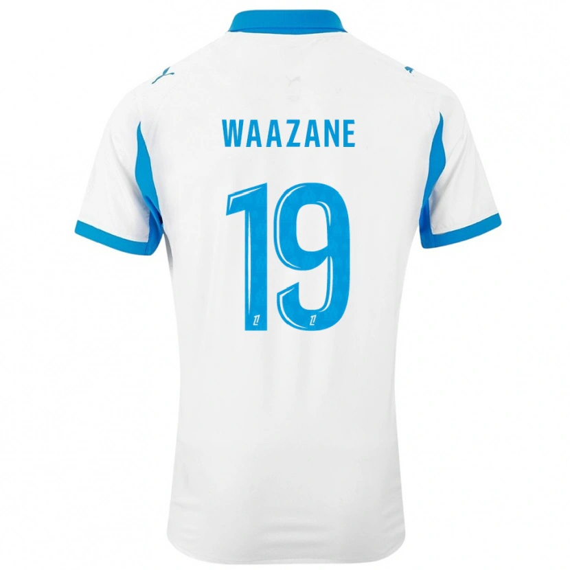 Danxen Kinder Jassim Waazane #19 Weiß Himmelblau Heimtrikot Trikot 2025/26 T-Shirt Österreich