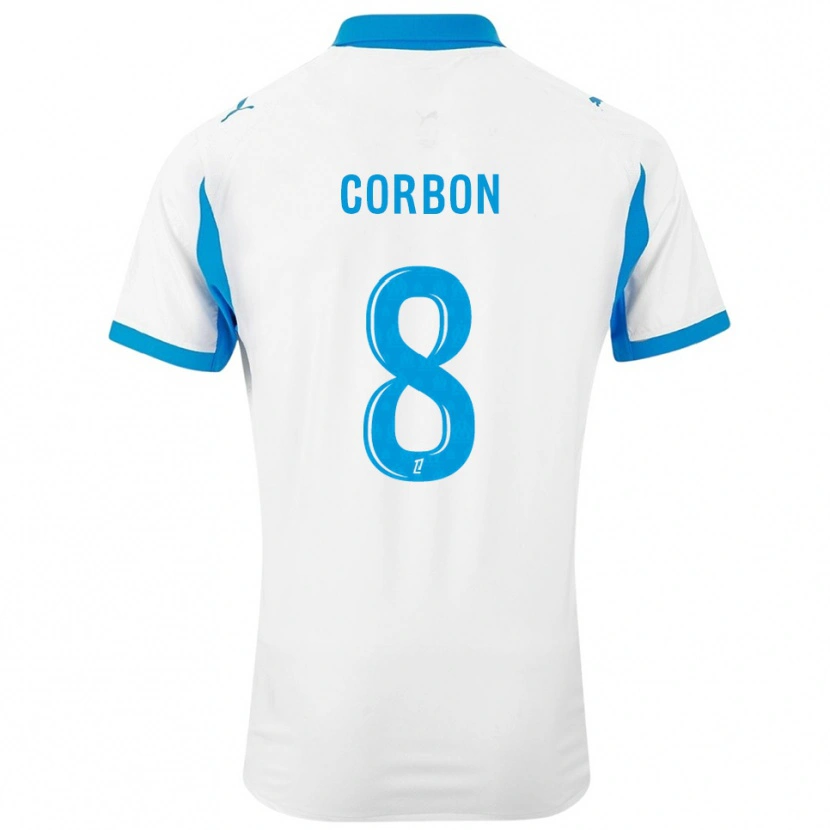 Danxen Kinder Max Corbon #8 Weiß Himmelblau Heimtrikot Trikot 2025/26 T-Shirt Österreich