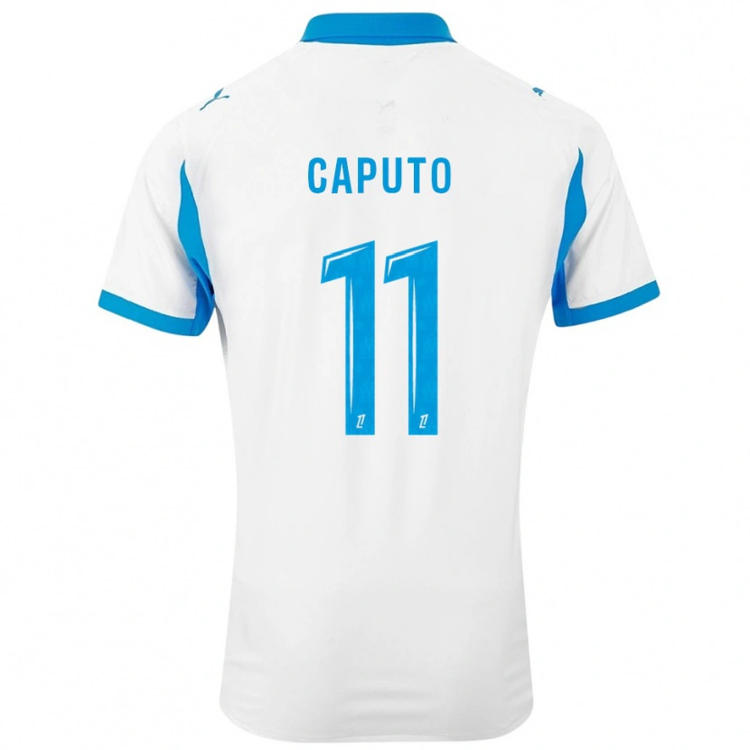 Danxen Kinder Cindy Caputo #11 Weiß Himmelblau Heimtrikot Trikot 2025/26 T-Shirt Österreich
