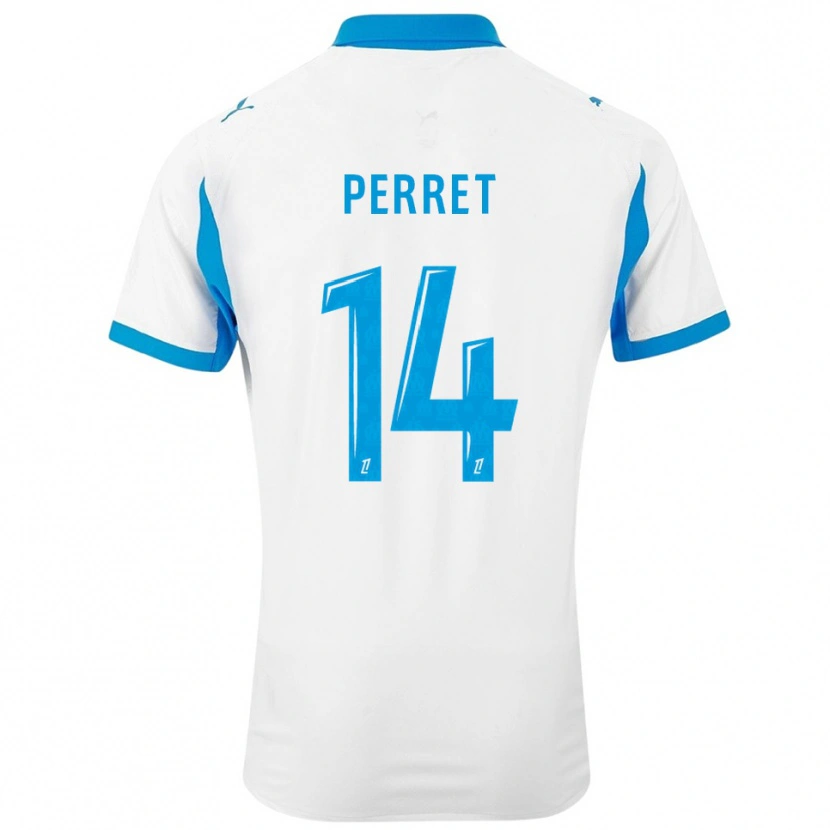 Danxen Kinder Jenny Perret #14 Weiß Himmelblau Heimtrikot Trikot 2025/26 T-Shirt Österreich