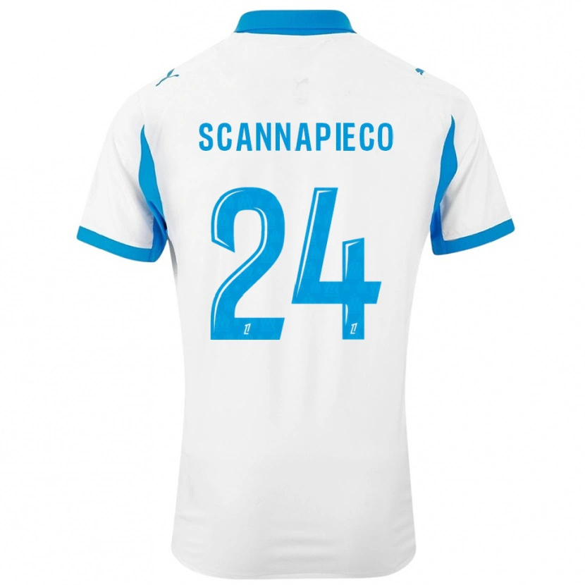 Danxen Kinder Dona Scannapieco #24 Weiß Himmelblau Heimtrikot Trikot 2025/26 T-Shirt Österreich