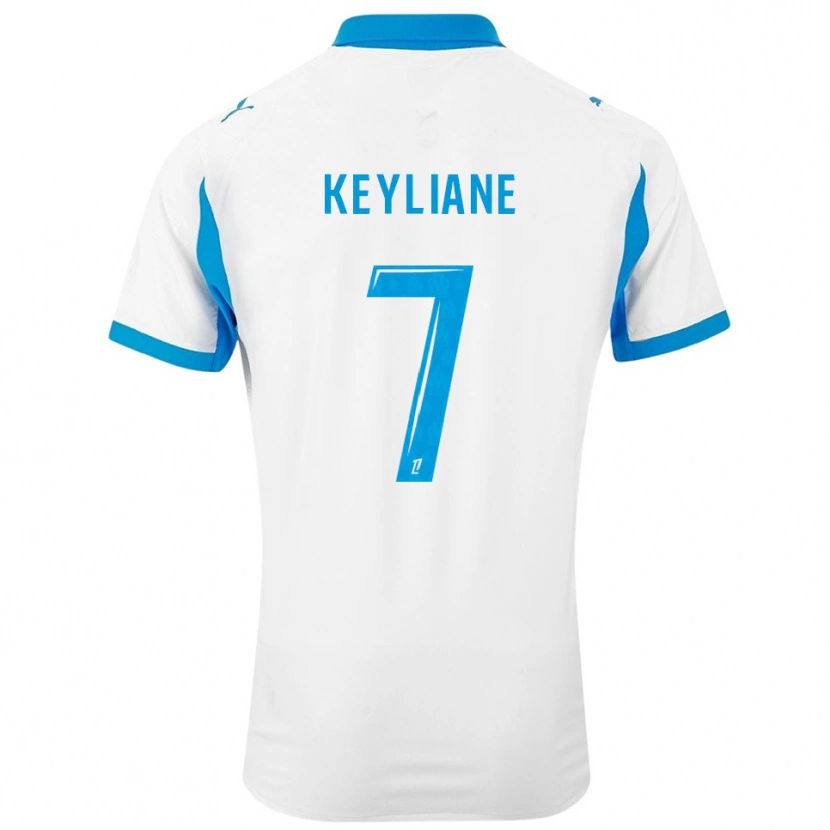 Danxen Kinder Keyliane Abdallah #7 Weiß Himmelblau Heimtrikot Trikot 2025/26 T-Shirt Österreich