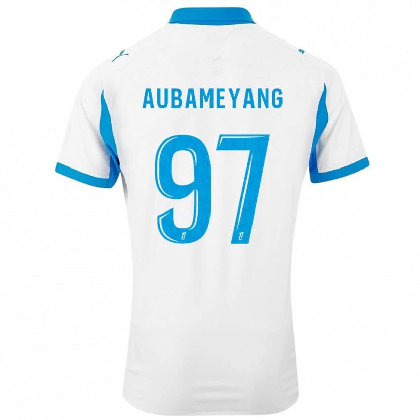 Danxen Kinder Pierre-Emerick Aubameyang #97 Weiß Himmelblau Heimtrikot Trikot 2025/26 T-Shirt Österreich