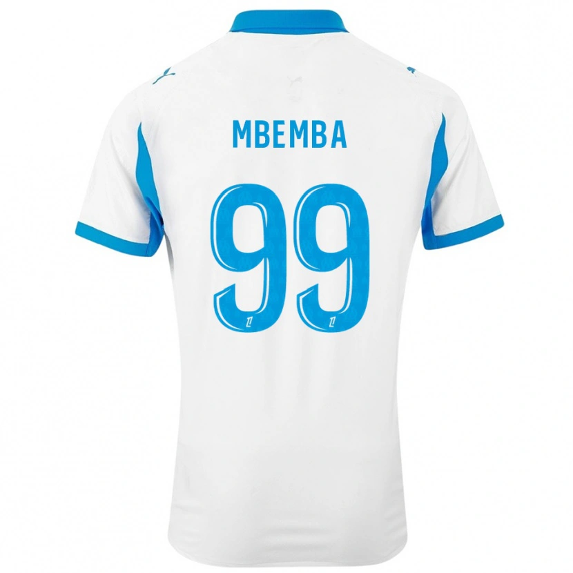 Danxen Kinder Chancel Mbemba #99 Weiß Himmelblau Heimtrikot Trikot 2025/26 T-Shirt Österreich