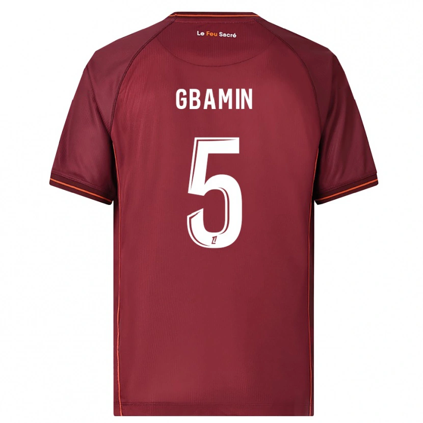 Danxen Kinder Jean-Philippe Gbamin #5 Burgunderrot Weiß Heimtrikot Trikot 2025/26 T-Shirt Österreich