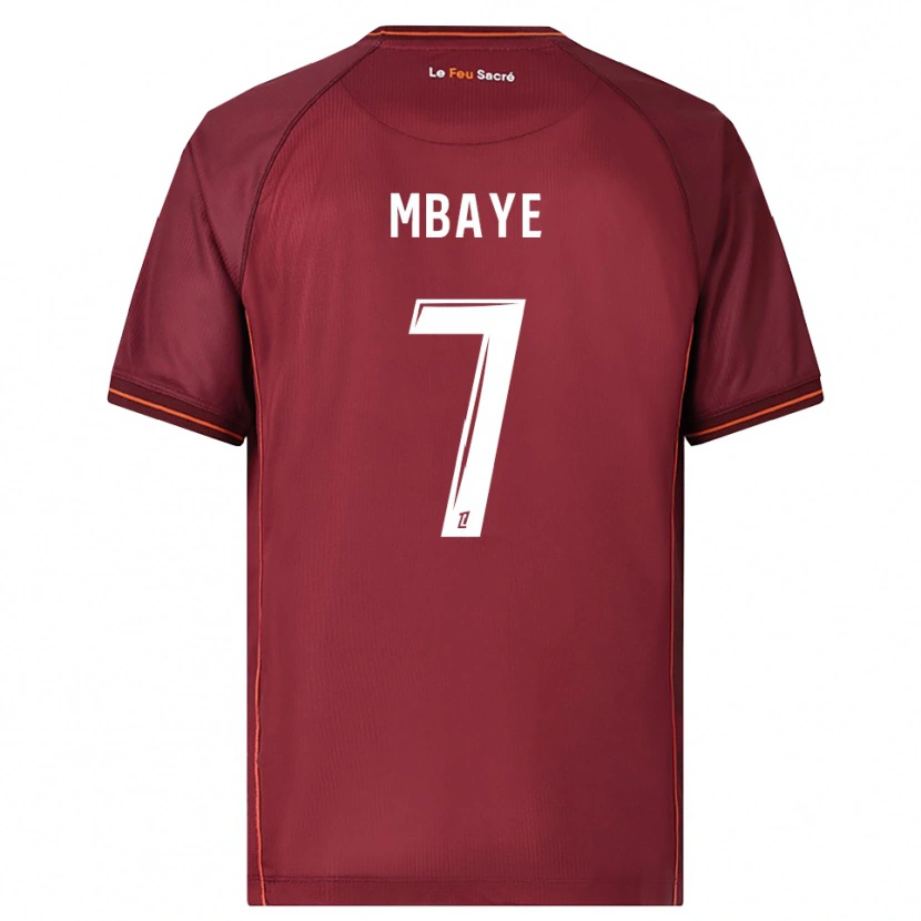 Danxen Kinder Malick Mbaye #7 Burgunderrot Weiß Heimtrikot Trikot 2025/26 T-Shirt Österreich