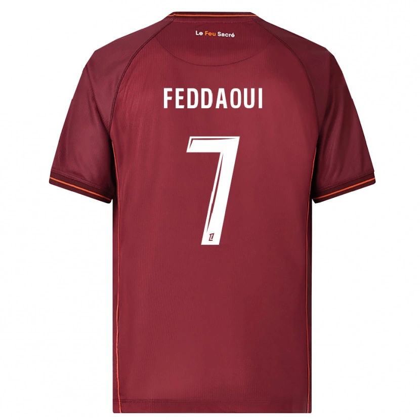 Danxen Kinder Leina Feddaoui #7 Burgunderrot Weiß Heimtrikot Trikot 2025/26 T-Shirt Österreich