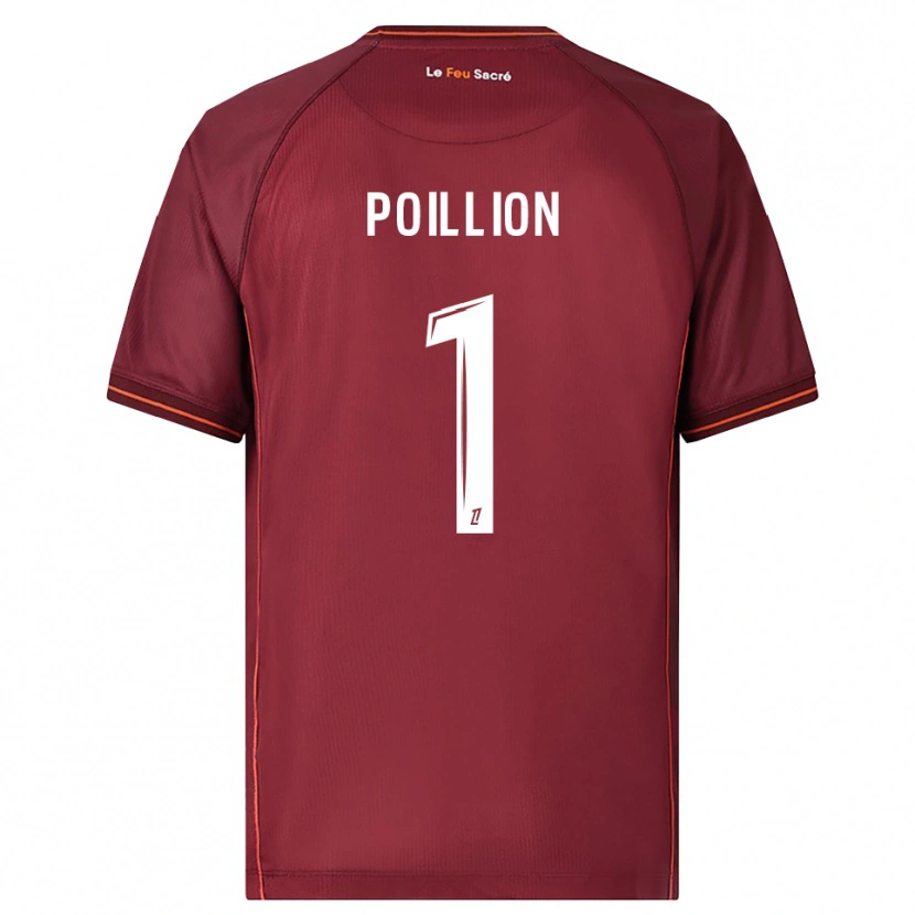 Danxen Kinder Noé Poillion #1 Burgunderrot Weiß Heimtrikot Trikot 2025/26 T-Shirt Österreich