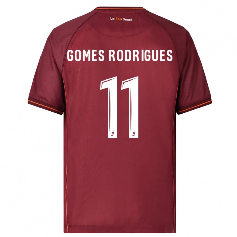 Danxen Kinder Jess Gomes Rodrigues #11 Burgunderrot Weiß Heimtrikot Trikot 2025/26 T-Shirt Österreich