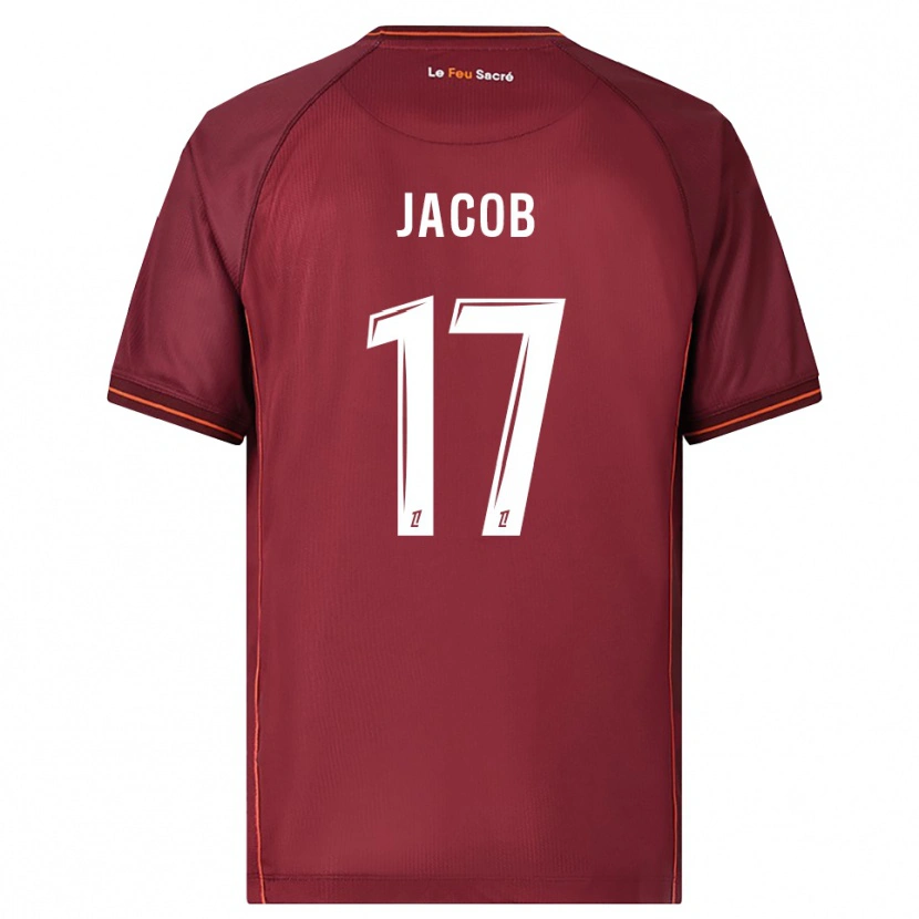 Danxen Kinder Lisa Jacob #17 Burgunderrot Weiß Heimtrikot Trikot 2025/26 T-Shirt Österreich