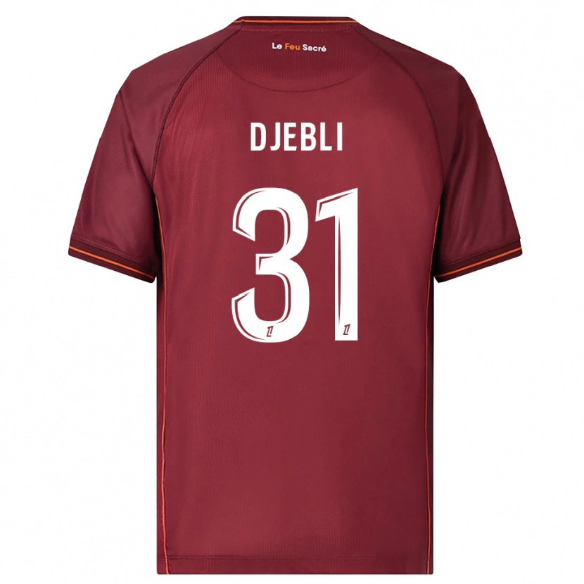 Danxen Kinder Assia Djebli #31 Burgunderrot Weiß Heimtrikot Trikot 2025/26 T-Shirt Österreich