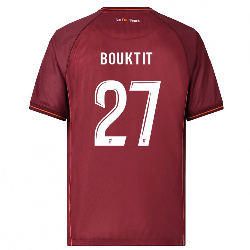 Danxen Kinder Assia Bouktit #27 Burgunderrot Weiß Heimtrikot Trikot 2025/26 T-Shirt Österreich