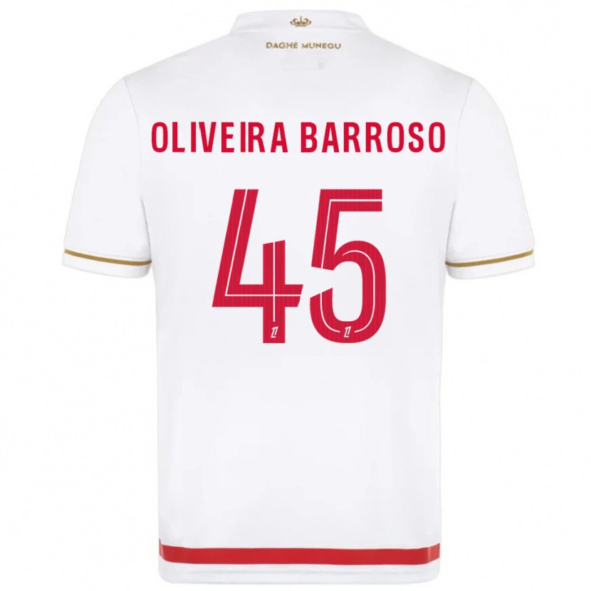Danxen Kinder Mickael Oliveira Barroso #45 Rot Weiß Heimtrikot Trikot 2025/26 T-Shirt Österreich