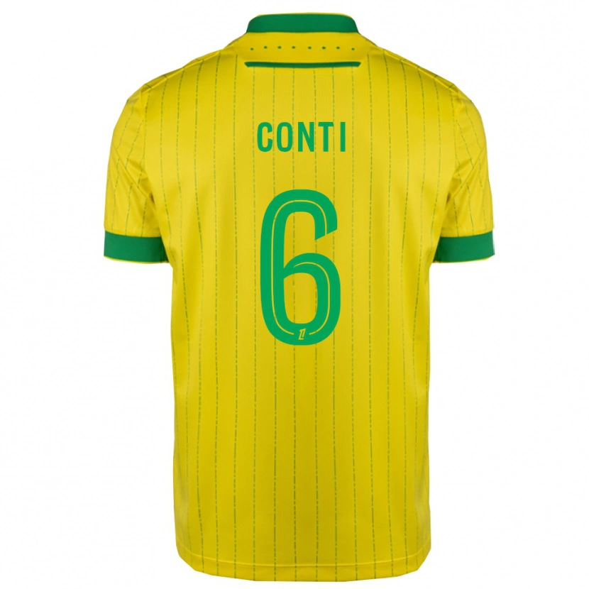 Danxen Kinder Alexandre Conti #6 Gelb Grün Heimtrikot Trikot 2025/26 T-Shirt Österreich