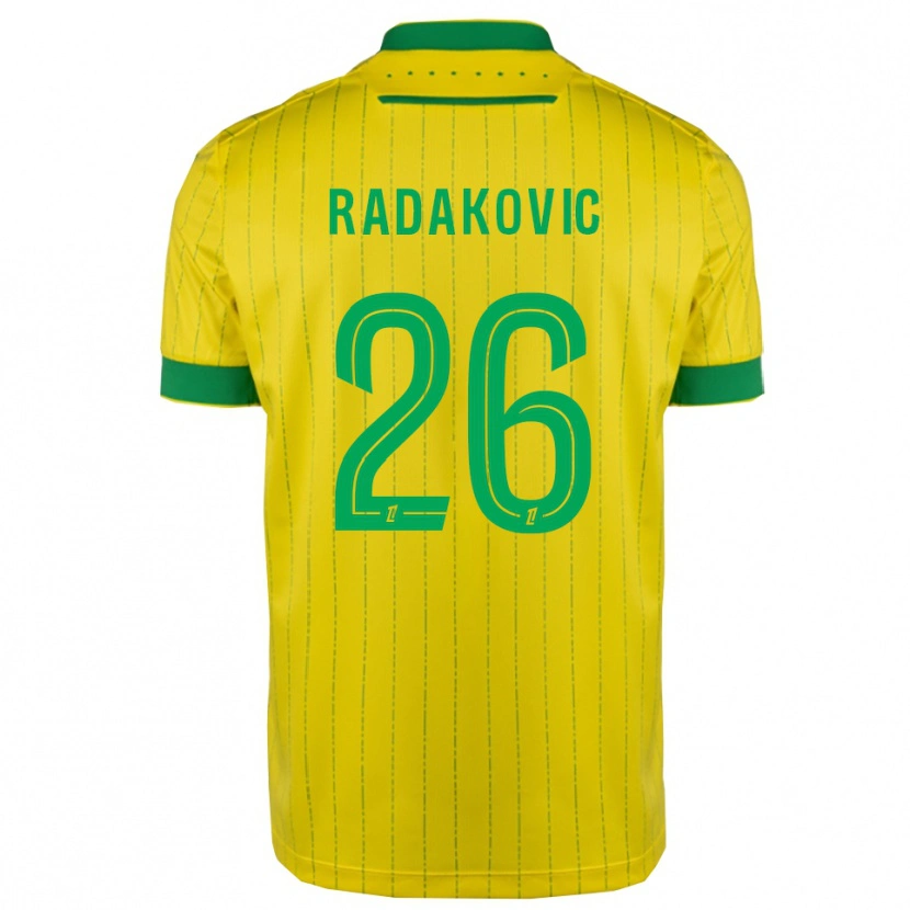 Danxen Kinder Uros Radakovic #26 Gelb Grün Heimtrikot Trikot 2025/26 T-Shirt Österreich
