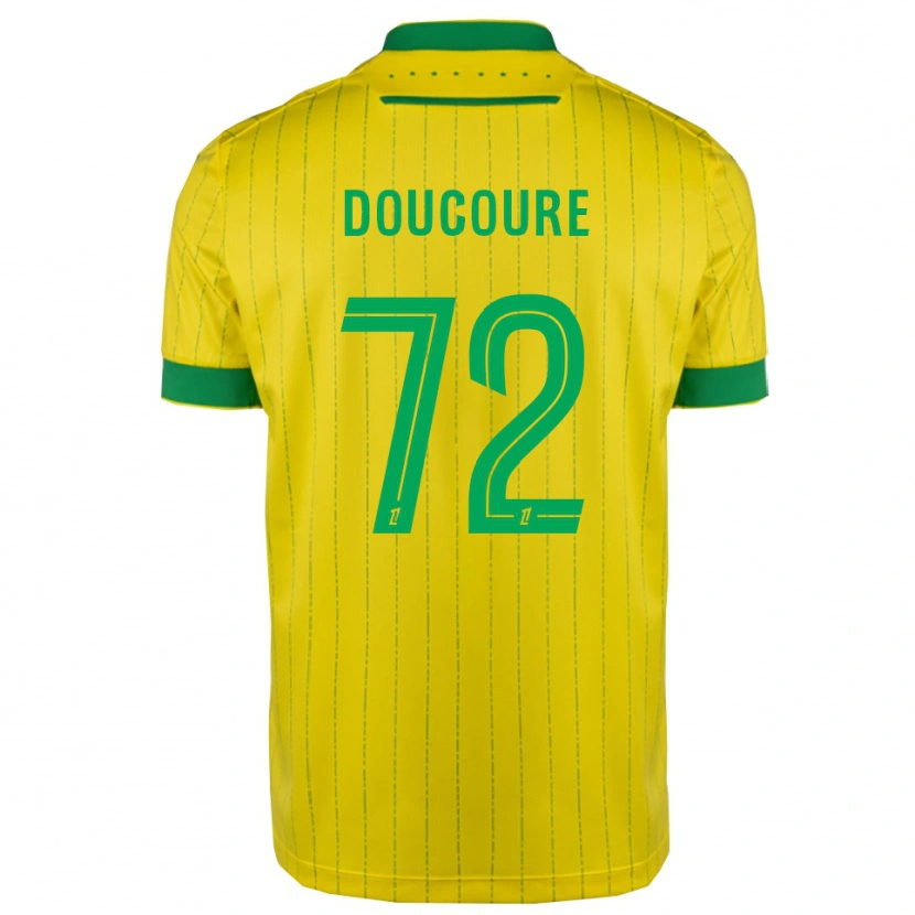 Danxen Kinder Sékou Doucouré #72 Gelb Grün Heimtrikot Trikot 2025/26 T-Shirt Österreich