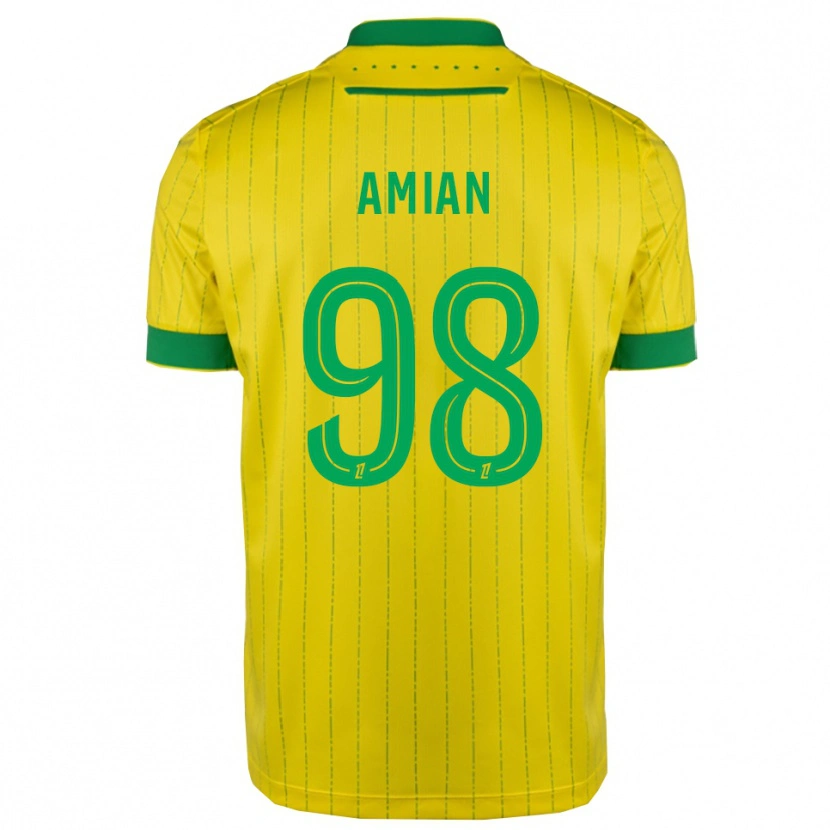 Danxen Kinder Kelvin Amian #98 Gelb Grün Heimtrikot Trikot 2025/26 T-Shirt Österreich