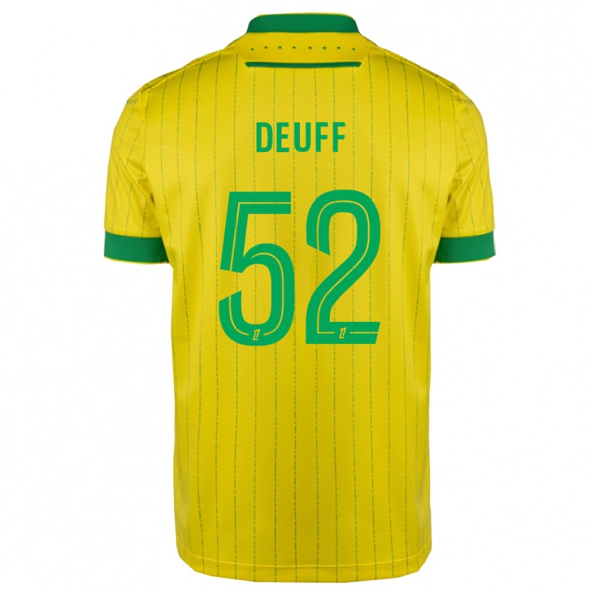Danxen Kinder Bahmed Deuff #52 Gelb Grün Heimtrikot Trikot 2025/26 T-Shirt Österreich