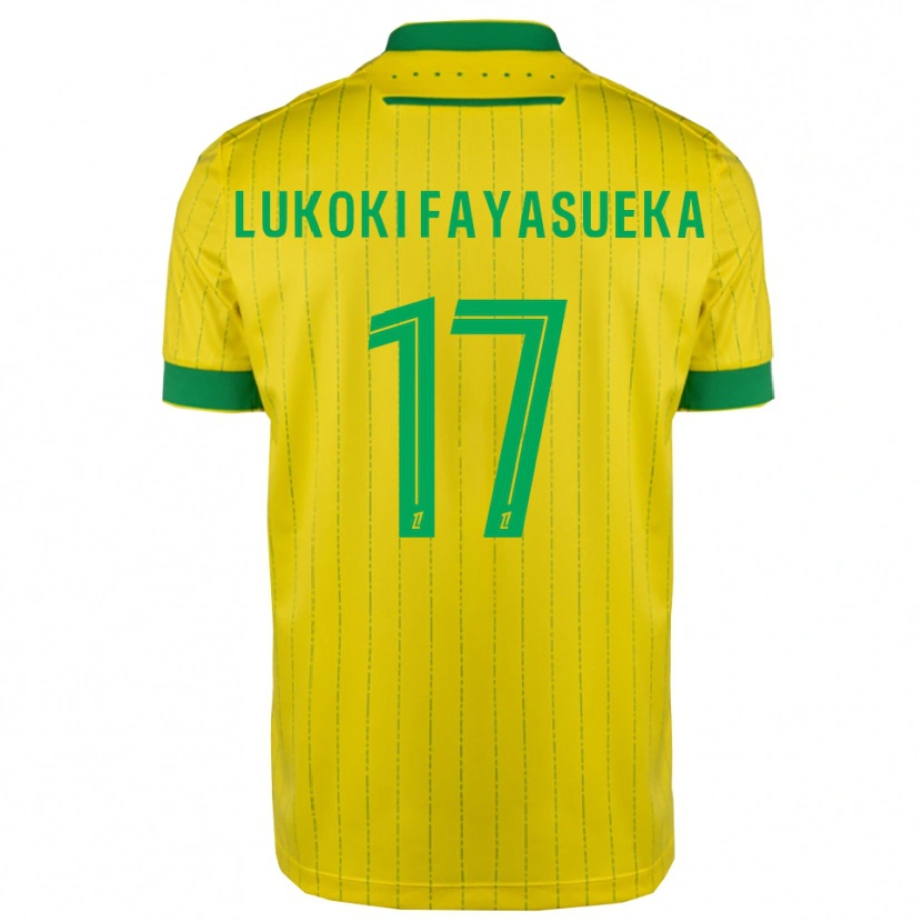 Danxen Kinder Kévin Lukoki Fayasueka #17 Gelb Grün Heimtrikot Trikot 2025/26 T-Shirt Österreich