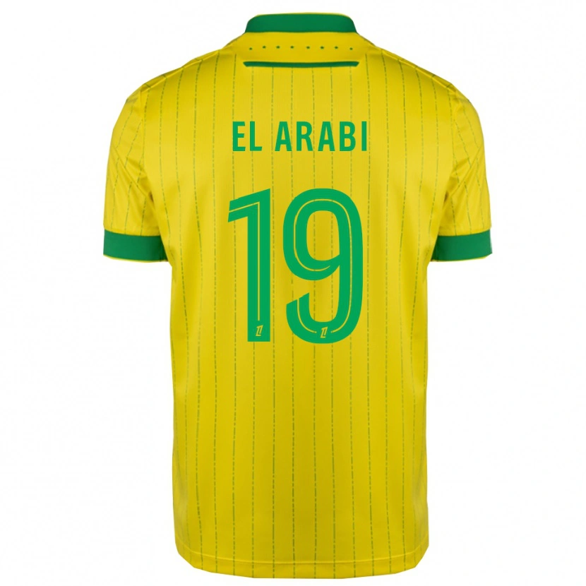 Danxen Kinder Youssef El Arabi #19 Gelb Grün Heimtrikot Trikot 2025/26 T-Shirt Österreich
