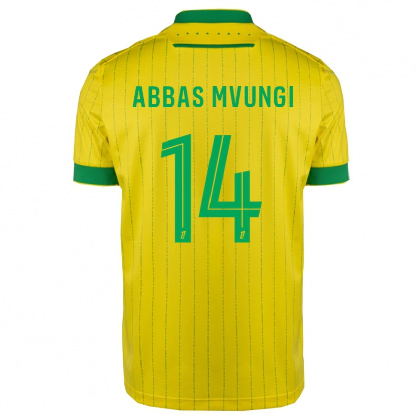 Danxen Kinder Omar Abbas Mvungi #14 Gelb Grün Heimtrikot Trikot 2025/26 T-Shirt Österreich