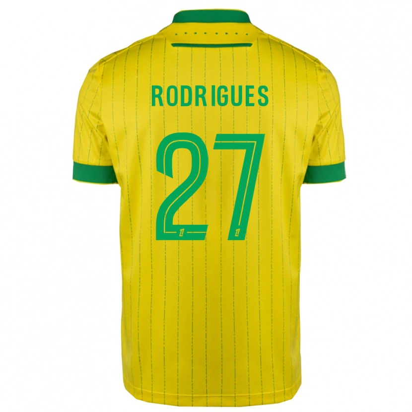 Danxen Kinder Nelly Rodrigues #27 Gelb Grün Heimtrikot Trikot 2025/26 T-Shirt Österreich